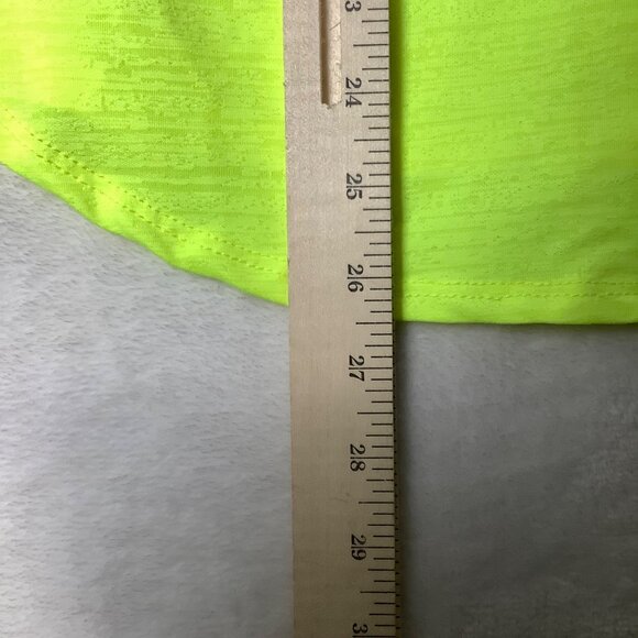 Eddie Bauer V-Neck Back Athletic Active Top Shirt Neon Yellow Women Size Small - Picture 10 of 11